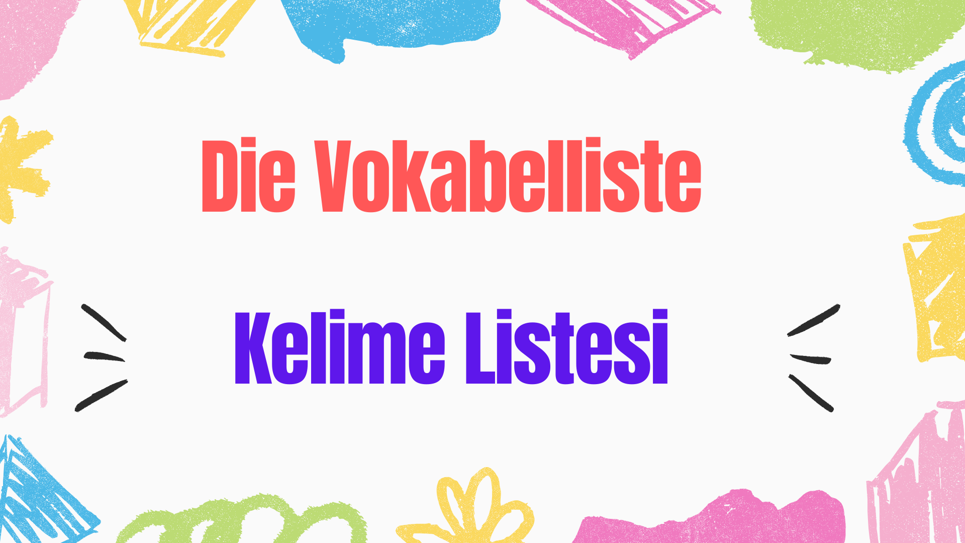 Unite1 Ders 2 Kelime Listesi